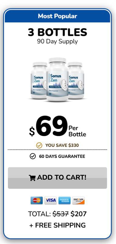 SonusZen 3 Bottle Supply